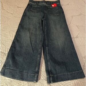 Spanx cropped wide legged jeans Size Large